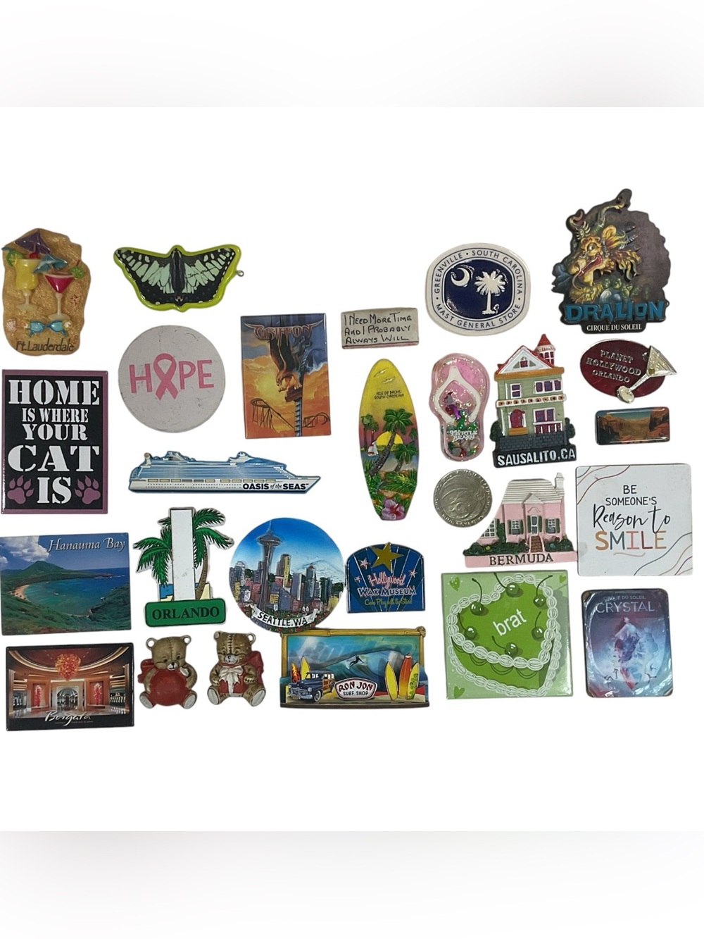 Lot of 27 Refrigerator Magnets Travel Souvenir Cirque du Soleil Oasis of Seas